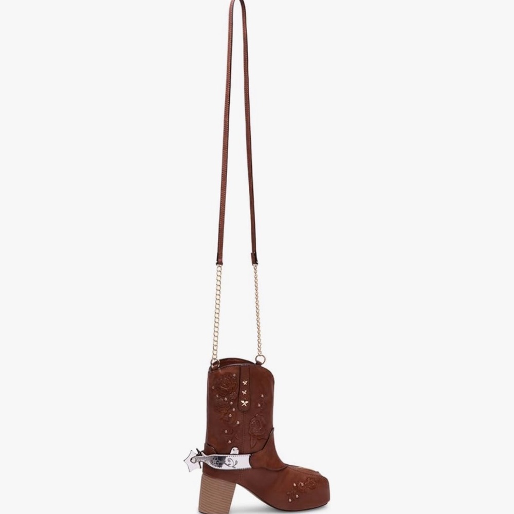 Betsey Johnson Giddyup Cowboy Boot Crossbody Bag NWT